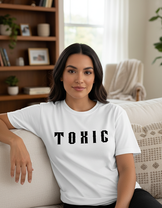 Unisex Classic Crew T-Shirt with Printed TOXIC