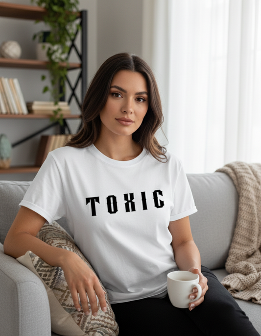 Unisex Classic Crew T-Shirt with Printed TOXIC